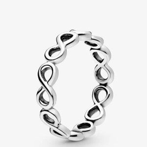Pandora Silver Simple Infinity Band Ring